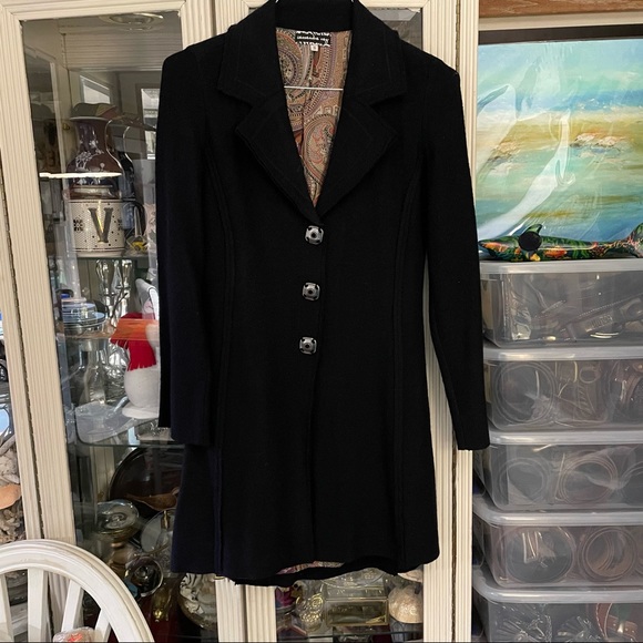 Cassandra Ray wool tailored long blazer S - Picture 11 of 12